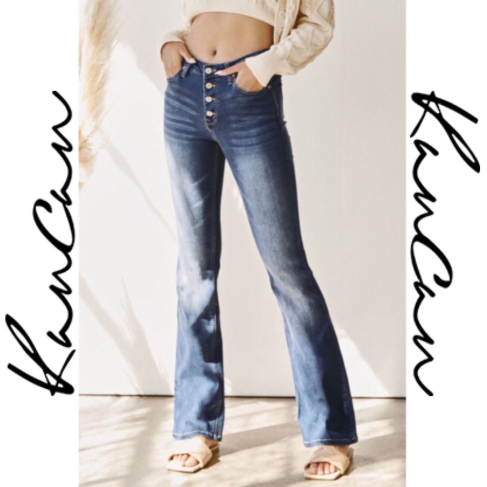 KanCan | Melonie High Rise Bootcut Button Jeans
